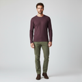 Men's Long-Sleeve Waffle-Knit Top