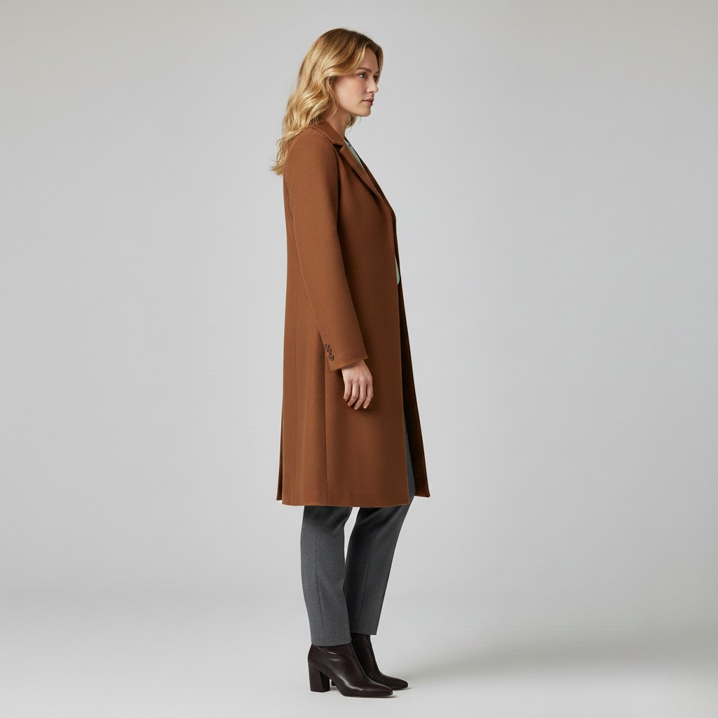 Women's Camel Tailored Coat