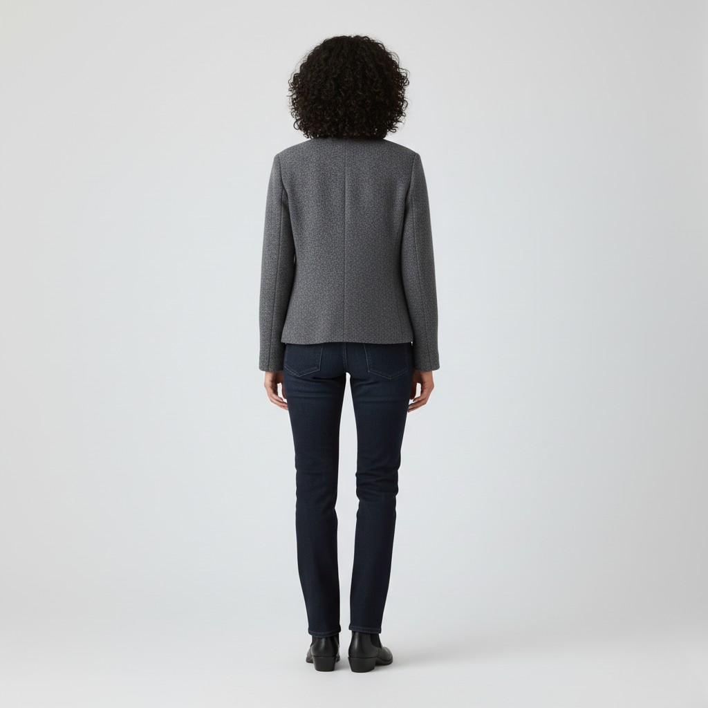 Women's Collarless Tailored Jacket