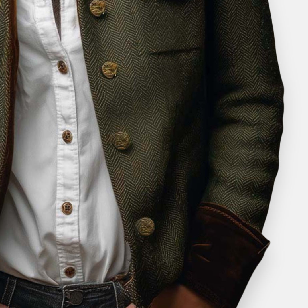 Women’s Herringbone Tweed-Look Jacket