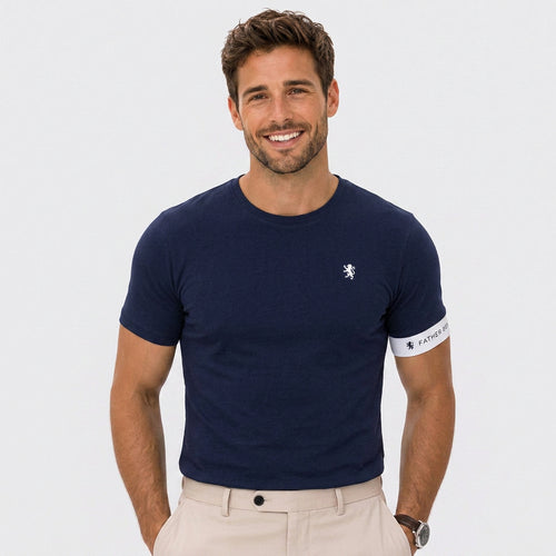 Men Contrast Cuff T Shirt