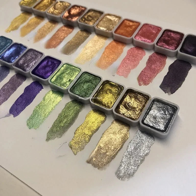 Metallic Shimmer Watercolour Paint Set