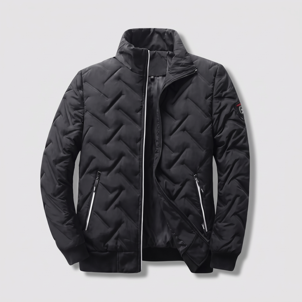 Men’s Chevron Quilted Bomber Jacket