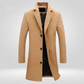 Men’s Longline Notched Lapel Overcoat