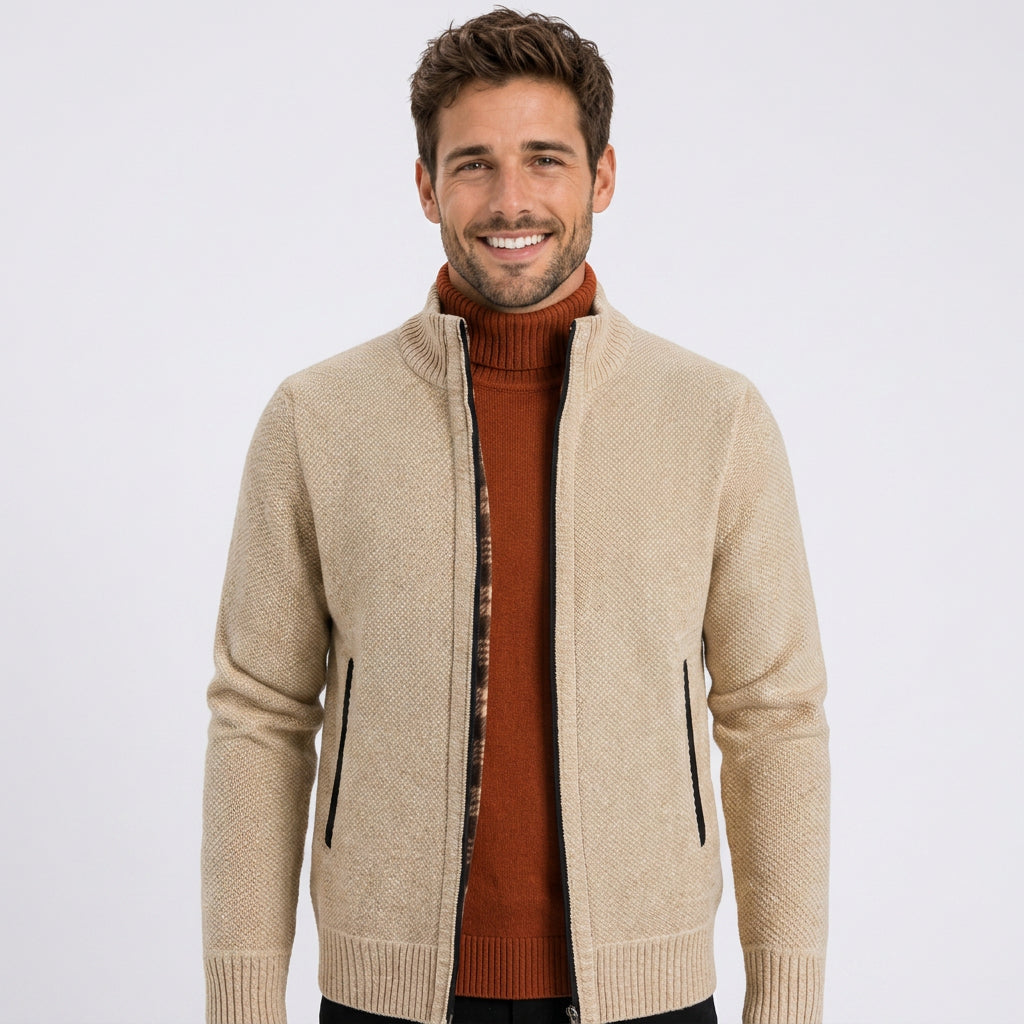 Men’s Zip-Up Cardigan Sweater