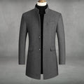 Men’s Slim Fit Stand Collar Overcoat