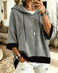 Women’s Oversized Striped Knit Hoodie
