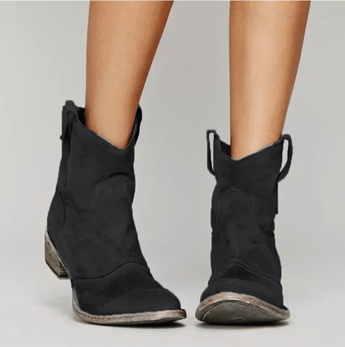 Women’s Faux Suede Western Ankle Boots