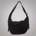 Women’s Nylon-Look Crescent Crossbody Bag with Adjustable Strap