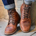Men’s Vintage Cap Toe Lace-Up Service Boots