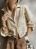 Women's Eyelet Embroidered Blouse