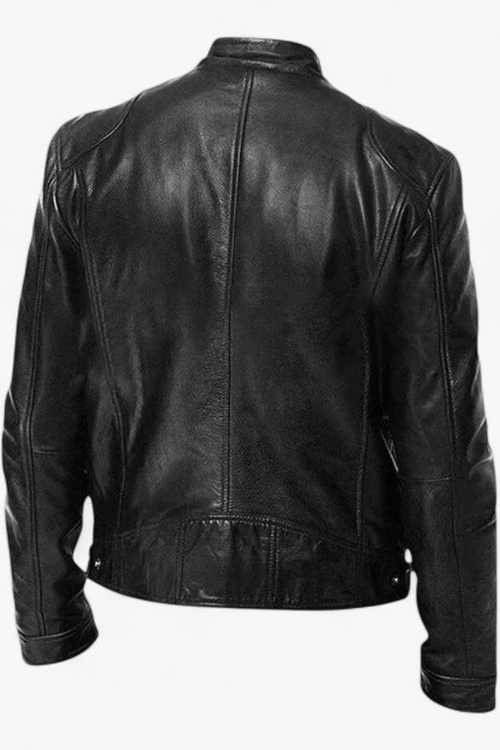 Men's Slim-Fit Moto Jacket with Zip Pockets