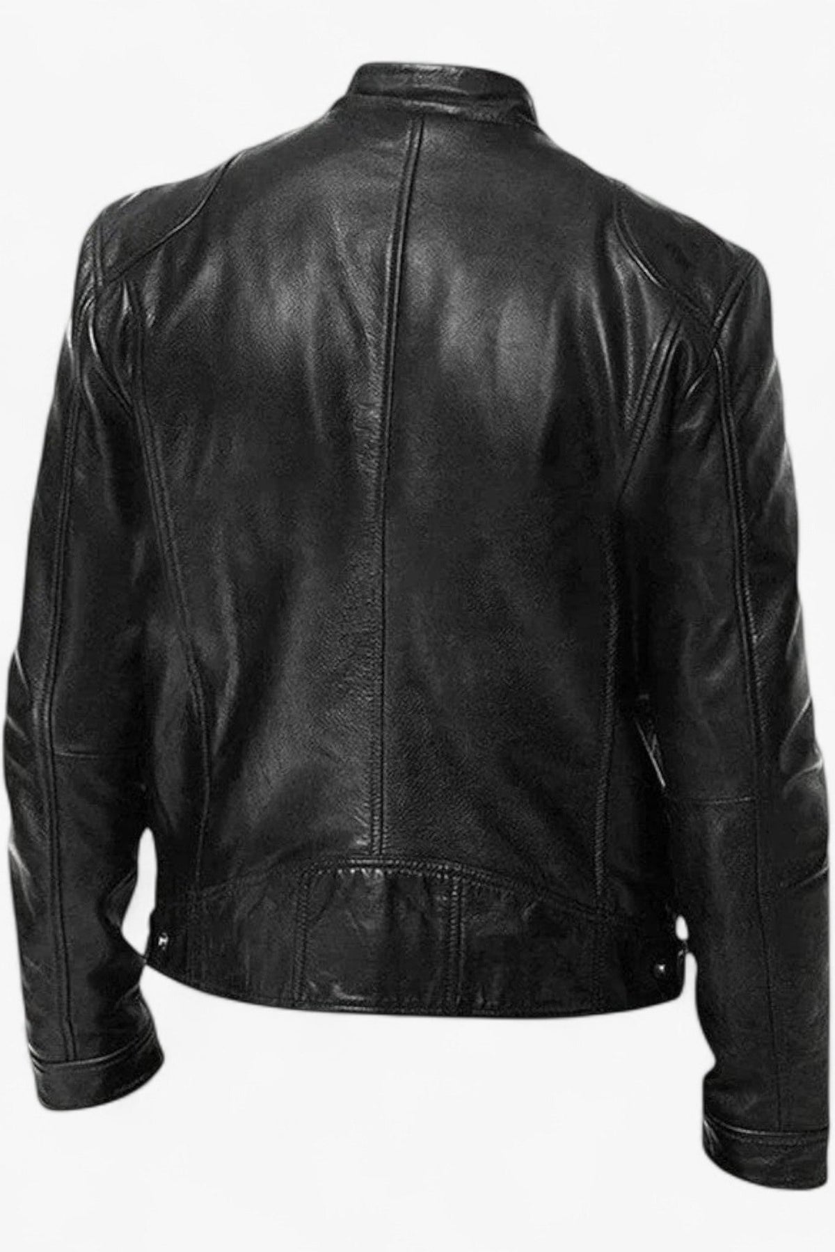 Men's Slim-Fit Moto Jacket with Zip Pockets