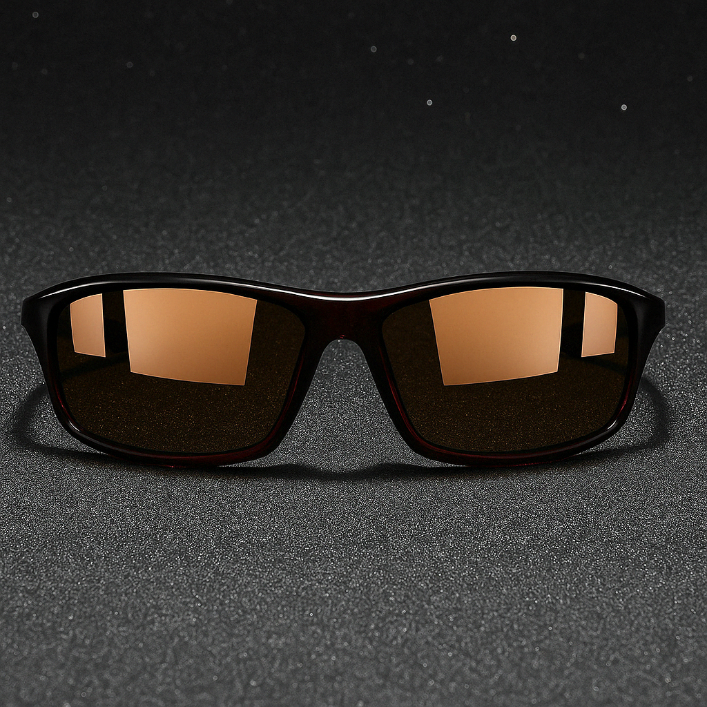Men's Sport Wrap Polarized Sunglasses with Textured Arms