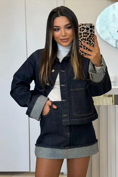 Women's Cropped Denim Jacket