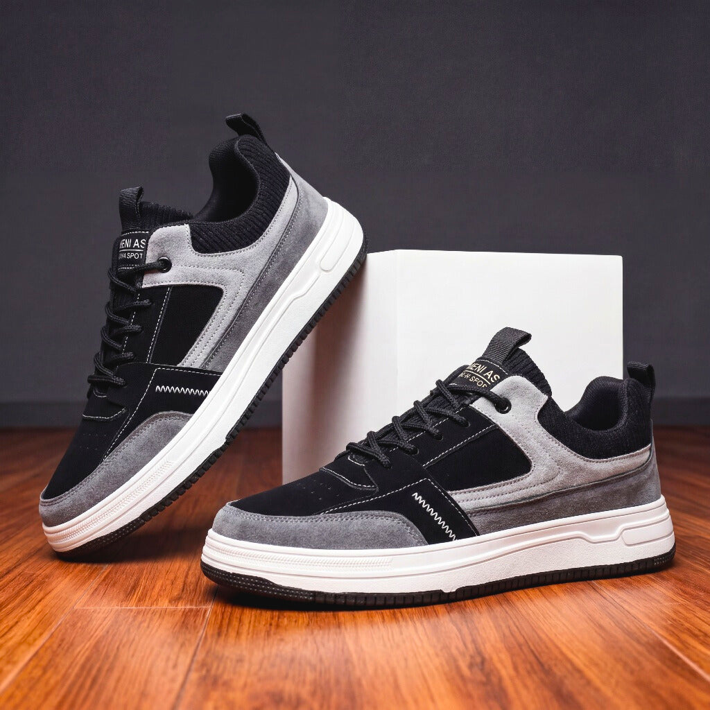 Men's Panelled Low-Top Sneakers