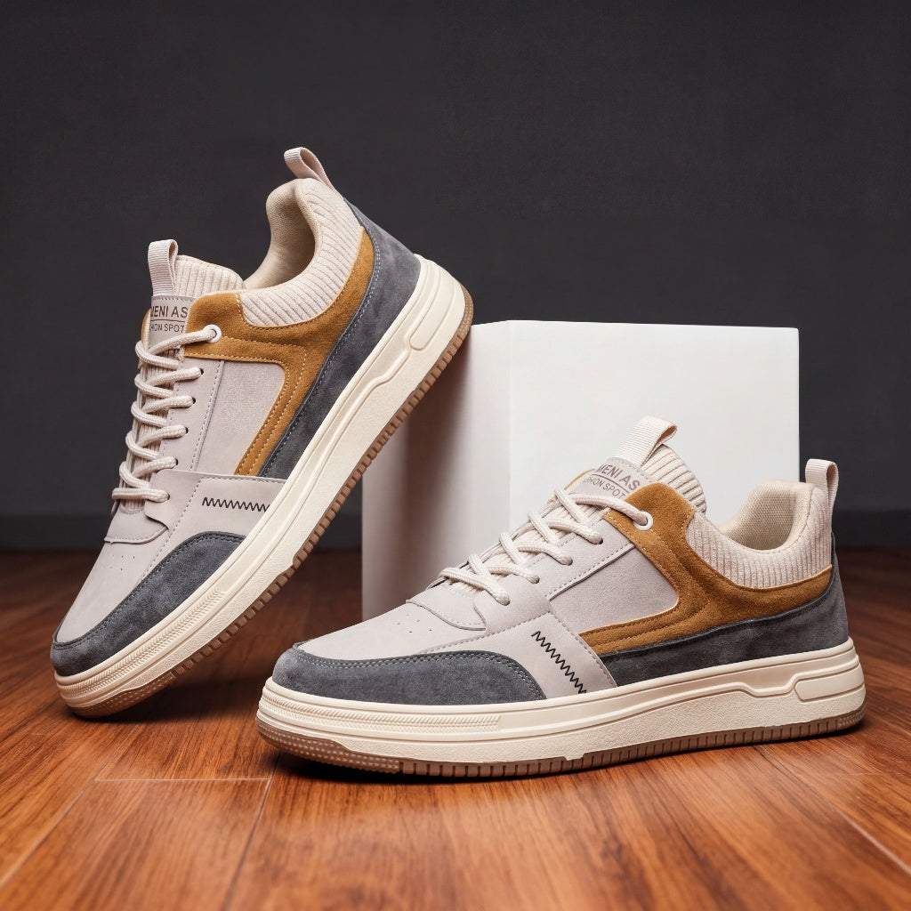 Men's Panelled Low-Top Sneakers