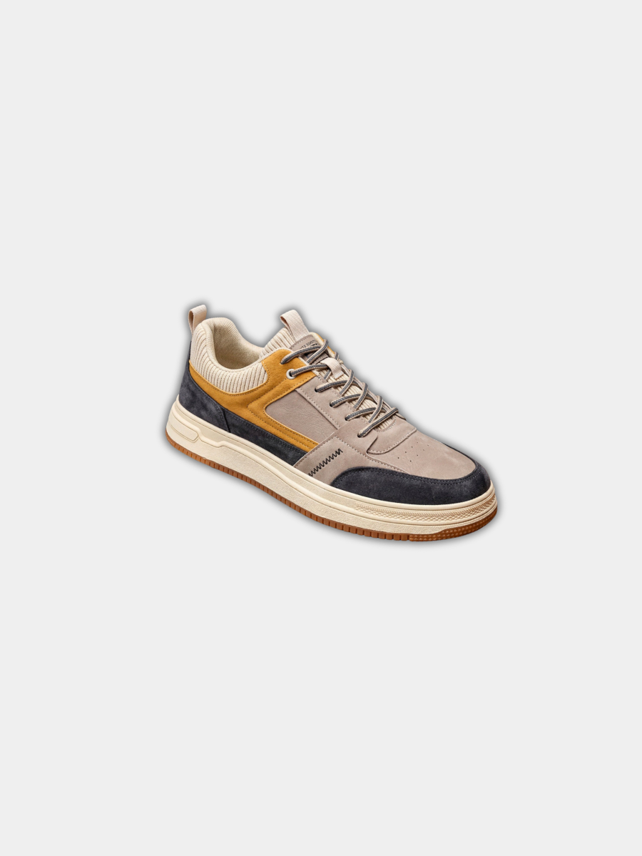 Men's Panelled Low-Top Sneakers