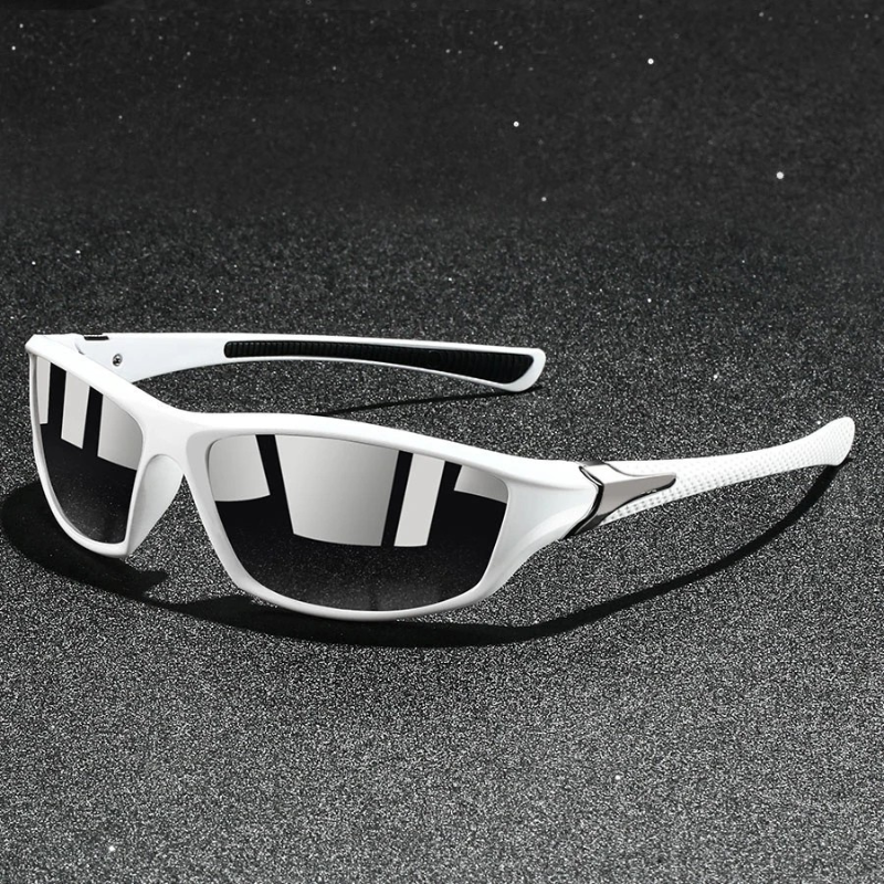 Men's Sport Wrap Polarized Sunglasses with Textured Arms