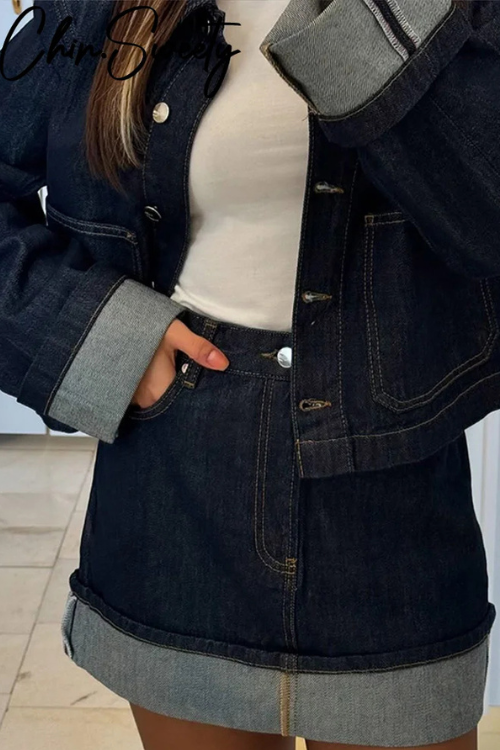 Women's Cropped Denim Jacket