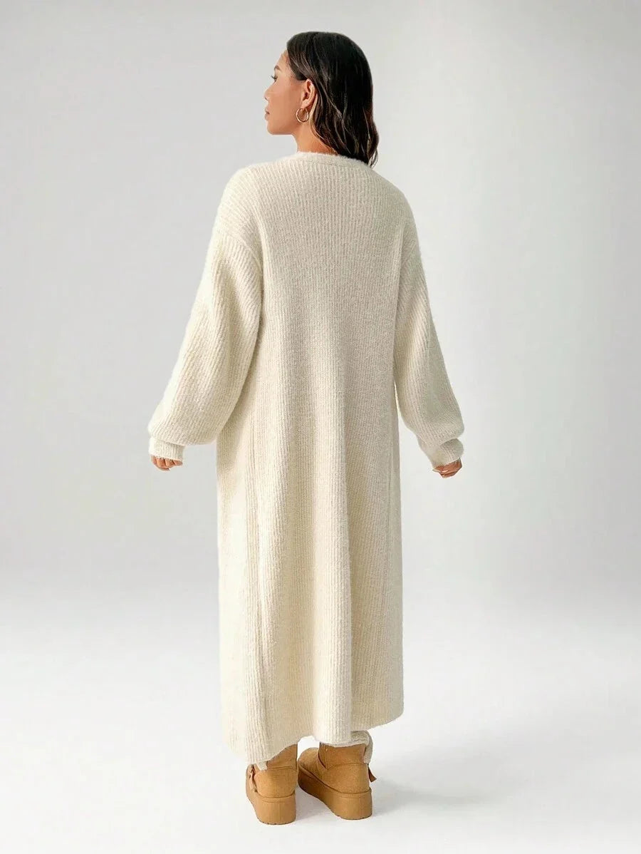 Women's Ribbed Knit Button-Front Cardigan