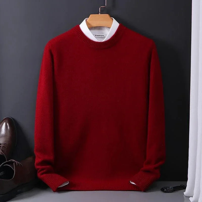 Men's Mock Neck Knit Pullover Sweater