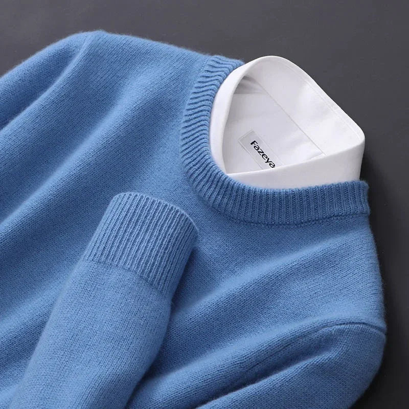 Men's Mock Neck Knit Pullover Sweater