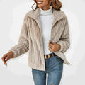 Women’s Ribbed Plush Fleece Jacket