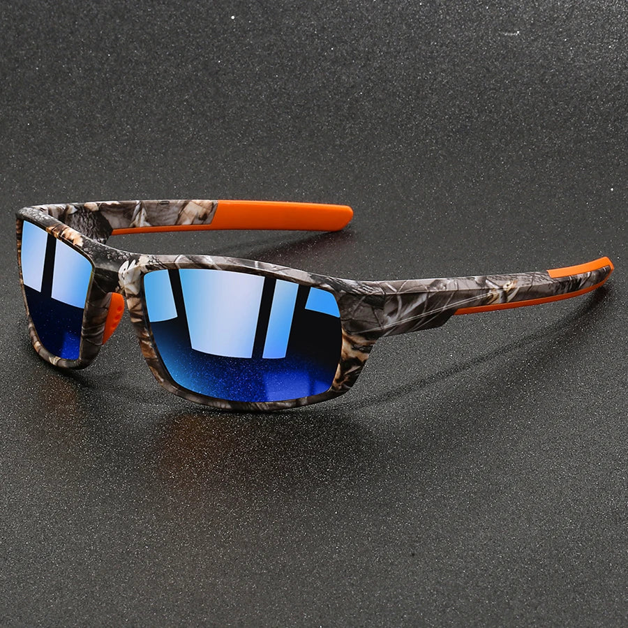 Men's Camo Sport Sunglasses with Mirrored Lenses