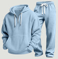 Men's Waffle Knit Half-Zip Hoodie and Jogger Set