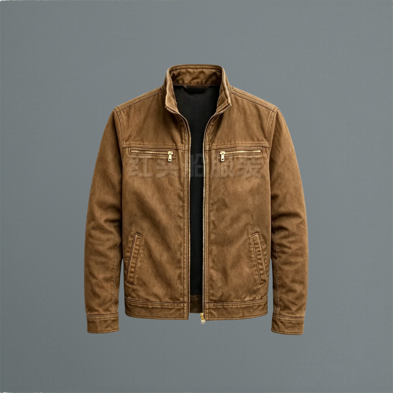 Men's Full-Zip Utility Jacket with Chest Pockets