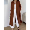 Women's Longline Oversized Button-Down Shirt Dress