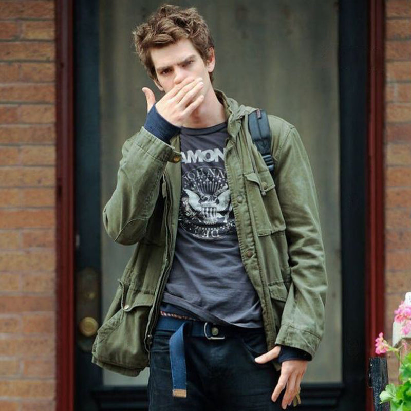 Men's Vintage-Style Field Jacket with Drawstring Waist
