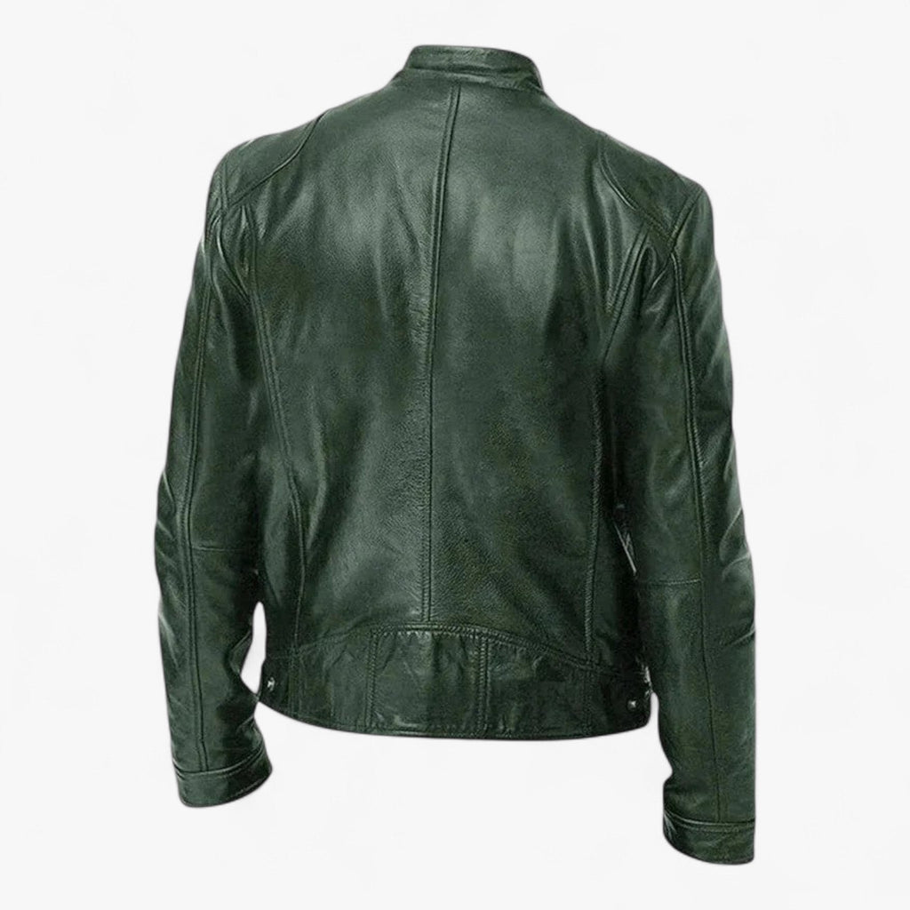 Men's Slim-Fit Moto Jacket with Zip Pockets