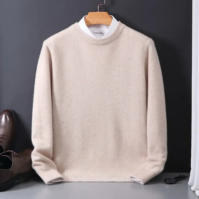 Men's Mock Neck Knit Pullover Sweater