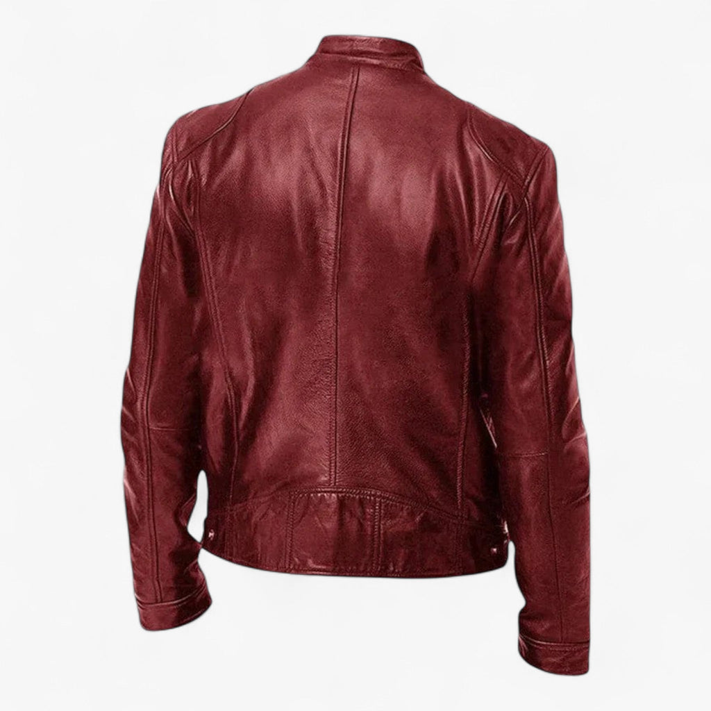 Men's Slim-Fit Moto Jacket with Zip Pockets