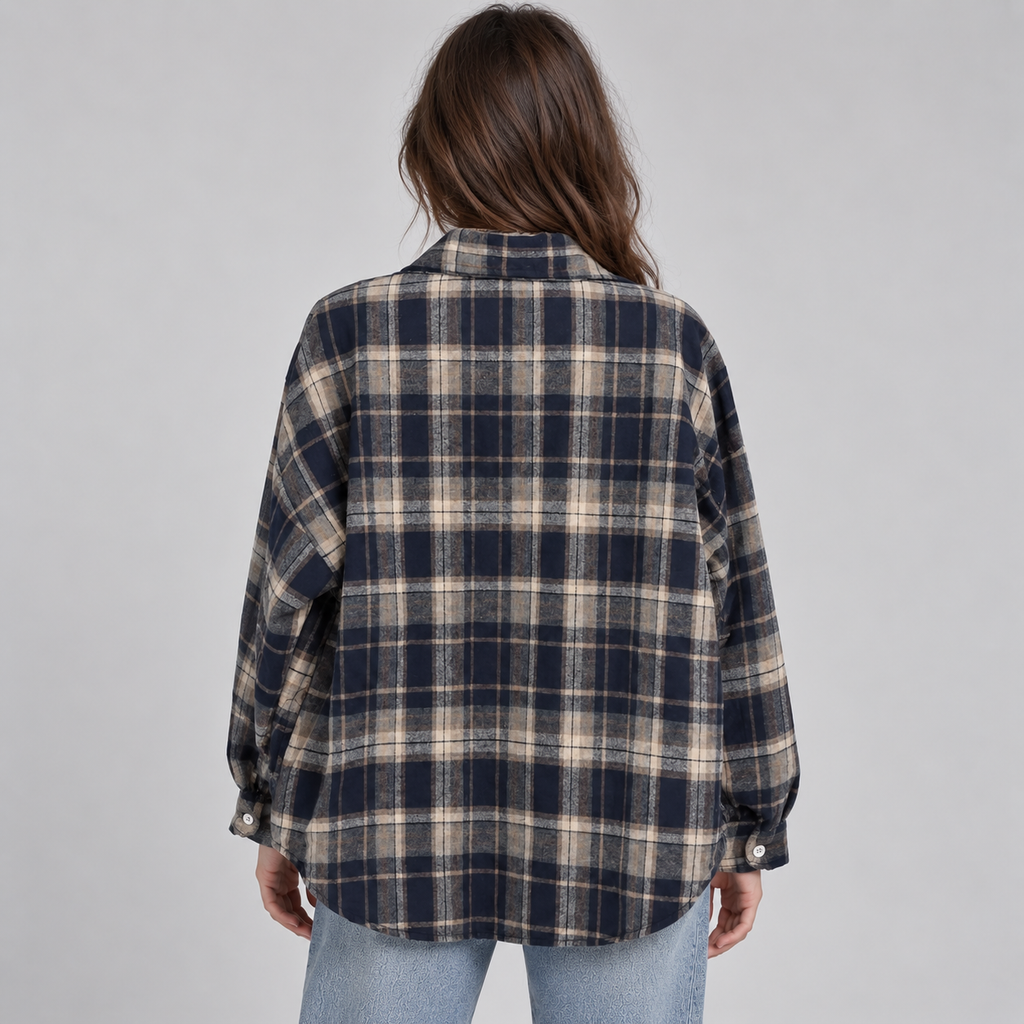 Women’s Oversized Plaid Shirt