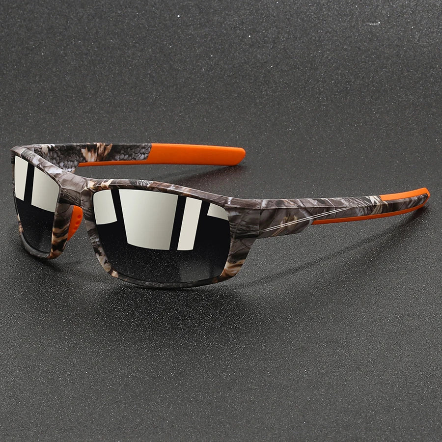 Men's Camo Sport Sunglasses with Mirrored Lenses