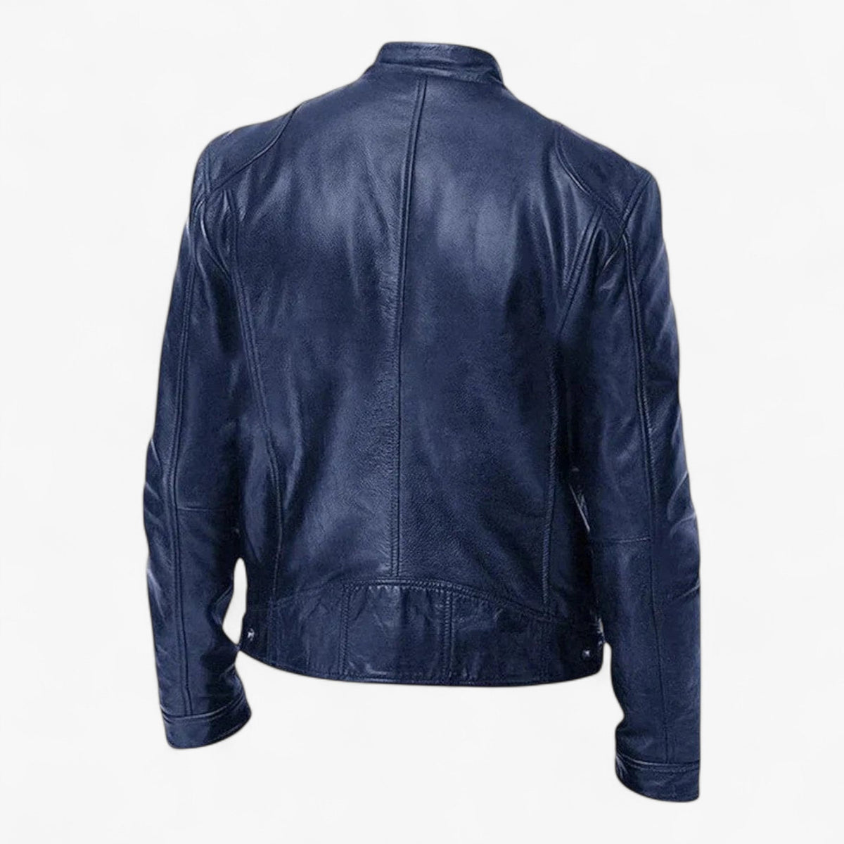 Men's Slim-Fit Moto Jacket with Zip Pockets