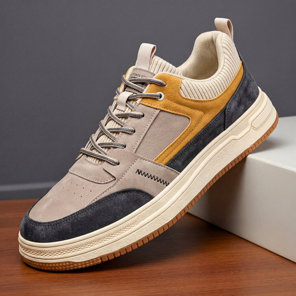 Men's Panelled Low-Top Sneakers
