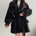 Women’s Belted Pleated Coat
