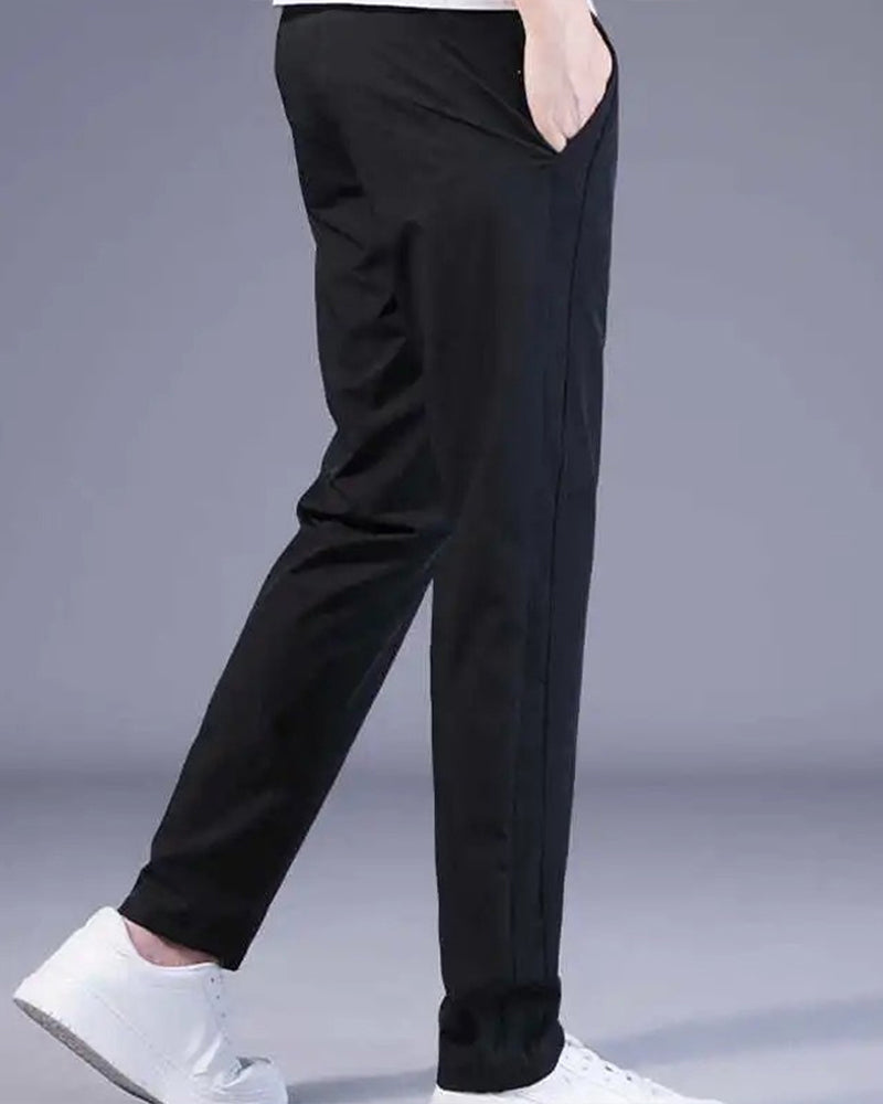 Men's Slim-Fit Tapered Joggers with Drawstring Waist