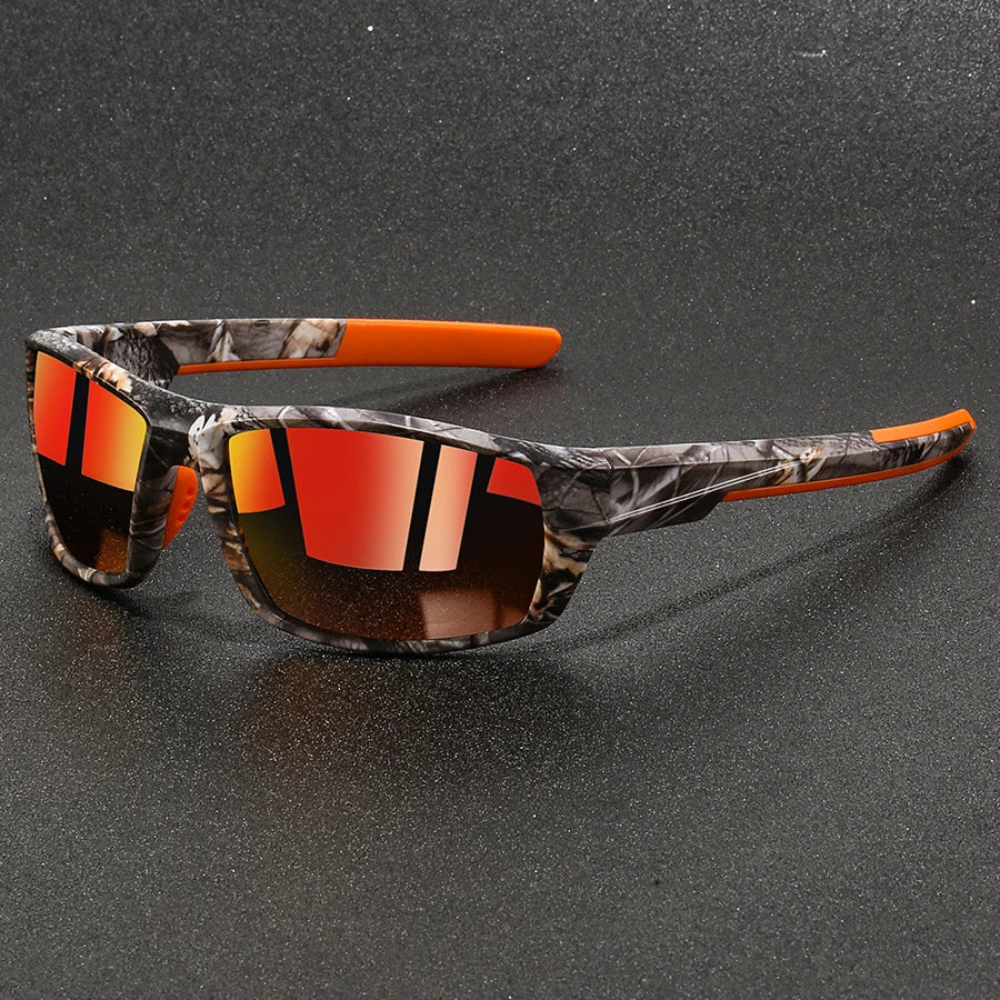 Men's Camo Sport Sunglasses with Mirrored Lenses