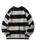 Men's Oversized Wide Stripe Knit Sweater