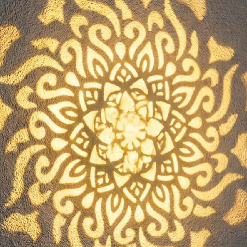 Solar Powered Cut-Out Garden Lantern with Warm Glow