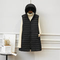 Women’s Longline Hooded Quilted Puffer Gilet