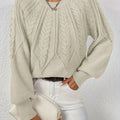 Women’s Cable Knit Crew Neck Sweater