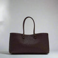 Women's Woven Tote Bag with Top Handles