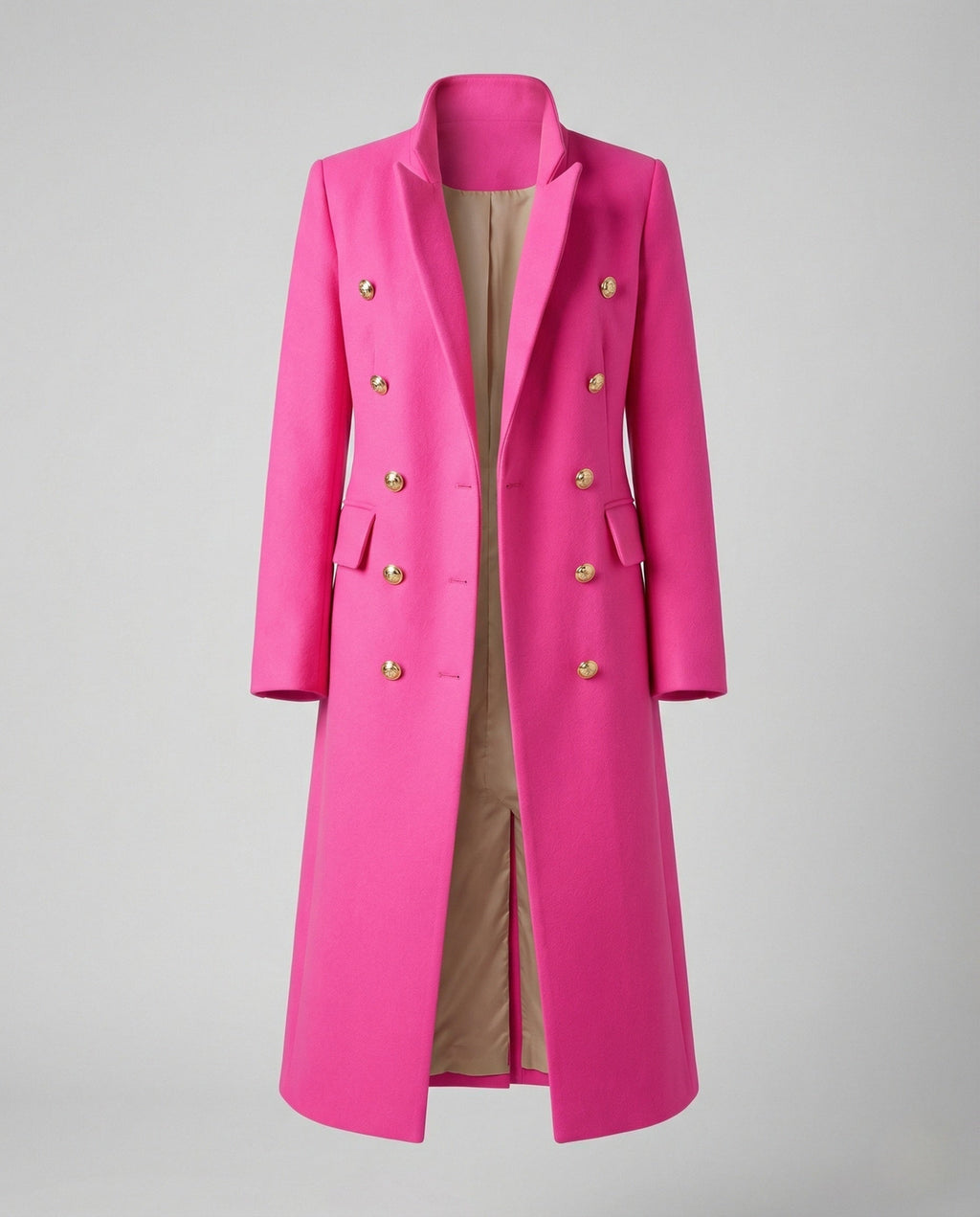 Women’s Double-Breasted Longline Coat
