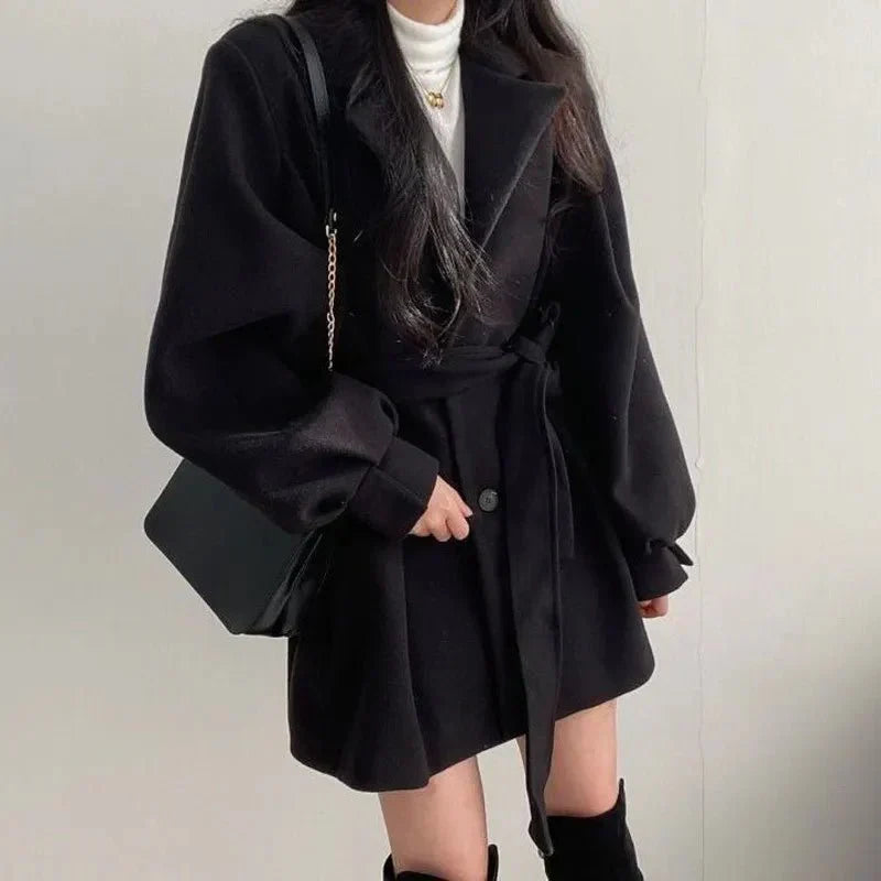 Women’s Belted Pleated Coat